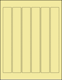 Sheet of 1.1875" x 9.0625" Pastel Yellow labels