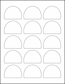 Sheet of 2.32" x 1.7" Weatherproof Matte Inkjet labels