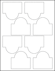 Sheet of 3" x 2.75" Blockout labels