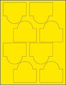 Sheet of 3" x 2.75" True Yellow labels