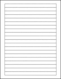 Sheet of 7.25" x 0.5"  labels