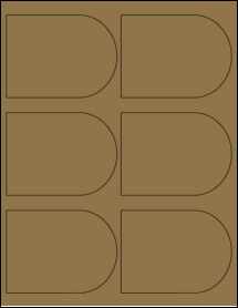 Sheet of 3.986" x 2.972" Brown Kraft labels