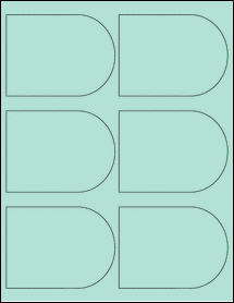 Sheet of 3.986" x 2.972" Pastel Green labels