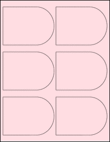 Sheet of 3.986" x 2.972" Pastel Pink labels