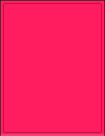 Sheet of 8" x 10.5" Fluorescent Pink labels