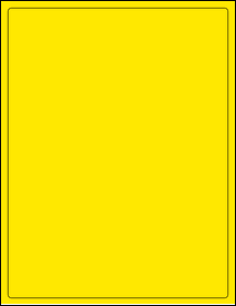 Sheet of 8" x 10.5" True Yellow labels