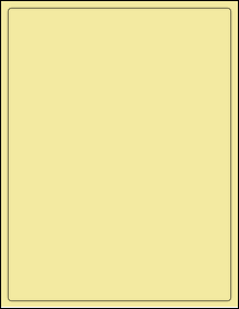 Sheet of 8" x 10.5" Pastel Yellow labels