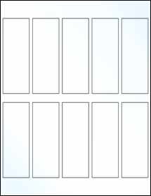 Sheet of 1.5" x 4.25" Clear Gloss Inkjet labels