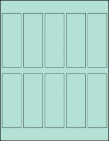 Sheet of 1.5" x 4.25" Pastel Green labels