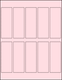 Sheet of 1.5" x 4.25" Pastel Pink labels