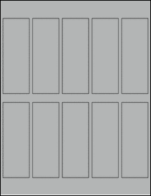 Sheet of 1.5" x 4.25" True Gray labels