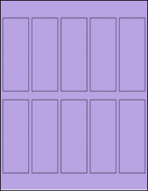 Sheet of 1.5" x 4.25" True Purple labels