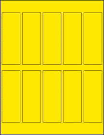 Sheet of 1.5" x 4.25" True Yellow labels