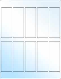 Sheet of 1.5" x 4.25" White Gloss Inkjet labels