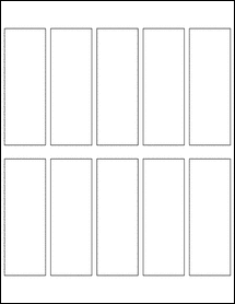 Sheet of 1.5" x 4.25" Removable White Matte labels