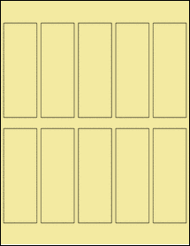 Sheet of 1.5" x 4.25" Pastel Yellow labels