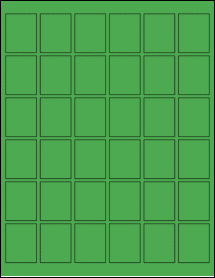 Sheet of 1.2292" x 1.5486" True Green labels