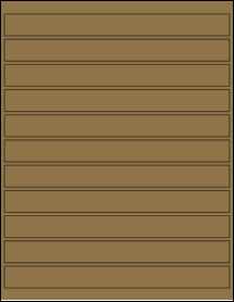 Sheet of 8.25" x 0.8" Brown Kraft labels