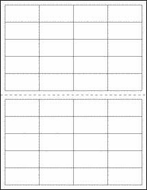 Sheet of 2" x 1"  labels