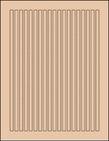 Sheet of 0.25" x 9.5" Light Tan labels