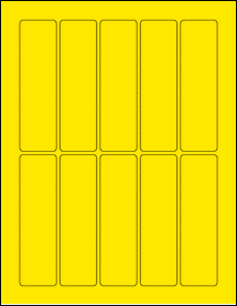 Sheet of 1.33" x 4.75" True Yellow labels