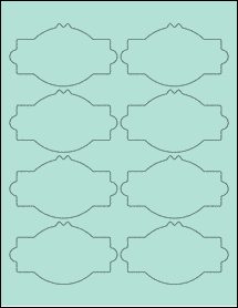 Sheet of 3.875" x 2.25" Pastel Green labels