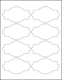 Sheet of 3.875" x 2.25" Weatherproof Polyester Laser labels