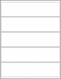 Sheet of 8.25" x 2" Standard White Matte labels