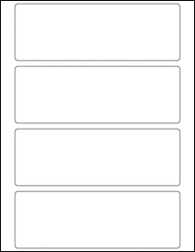 Sheet of 7.25" x 2.5" Blockout labels