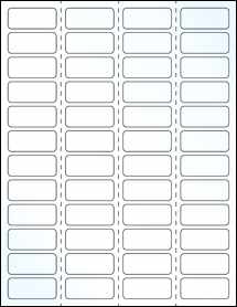 Sheet of 1.75" x 0.75" Clear Gloss Inkjet labels