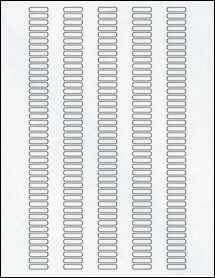 Sheet of 0.7465" x 0.184" Clear Matte Laser labels