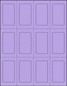 Sheet of 1.5" x 2.75" True Purple labels