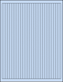 Sheet of 0.25" x 10.2" Pastel Blue labels