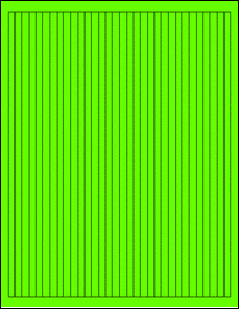 Sheet of 0.25" x 10.2" Fluorescent Green labels