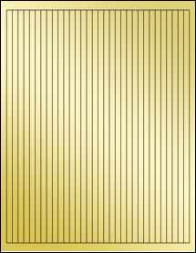 Sheet of 0.25" x 10.2" Gold Foil Laser labels