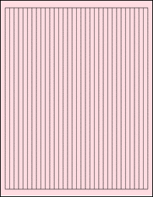 Sheet of 0.25" x 10.2" Pastel Pink labels