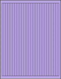 Sheet of 0.25" x 10.2" True Purple labels