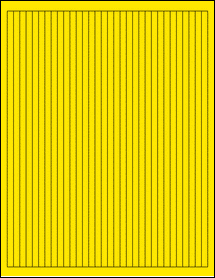 Sheet of 0.25" x 10.2" True Yellow labels
