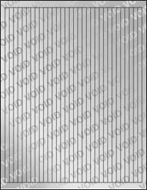 Sheet of 0.25" x 10.2" Void Silver Polyester labels