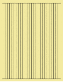 Sheet of 0.25" x 10.2" Pastel Yellow labels