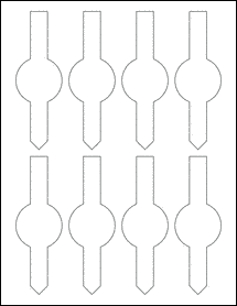 Sheet of 1.67" x 5" Weatherproof Polyester Laser labels