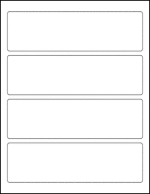 Sheet of 7.75" x 2.25"  labels