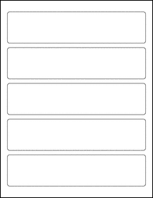 Sheet of 7.75" x 1.75"  labels