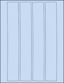 Sheet of 1.5704" x 10.5622" Pastel Blue labels