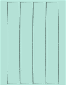 Sheet of 1.5704" x 10.5622" Pastel Green labels