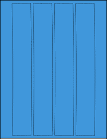Sheet of 1.5704" x 10.5622" True Blue labels