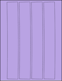 Sheet of 1.5704" x 10.5622" True Purple labels