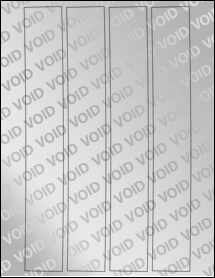 Sheet of 1.5704" x 10.5622" Void Silver Polyester labels
