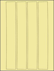 Sheet of 1.5704" x 10.5622" Pastel Yellow labels
