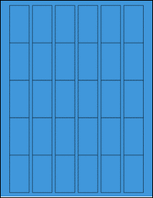 Sheet of 1.09375" x 2.09375" True Blue labels
